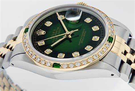 green vigneete diamond and emerald rolex men s watch|Emerald Green Rolex Watch .